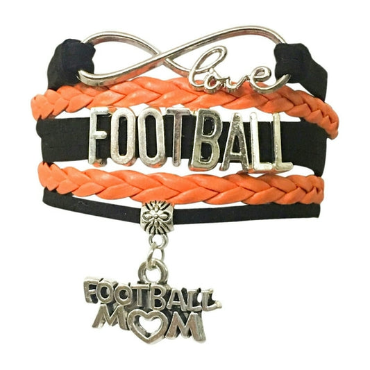 Football Mom Infinity Bracelet- Pick Colors