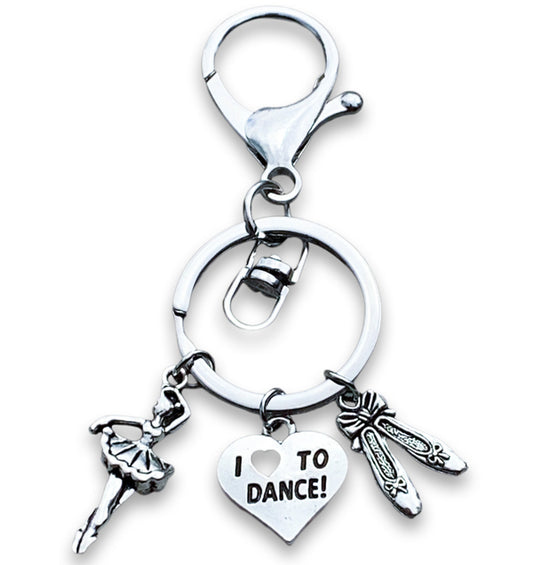Dance Zipper Pull Keychain