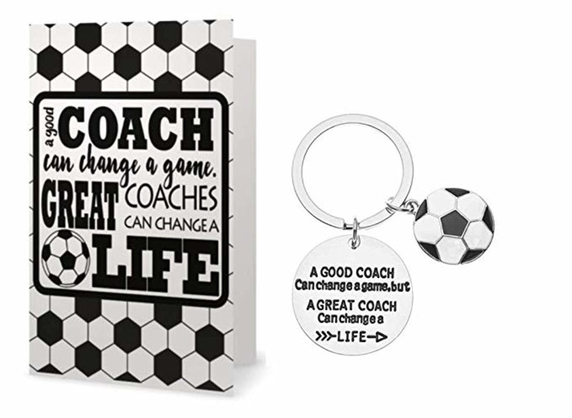 Soccer Coach Keychain, Great Coach Can Change a Life