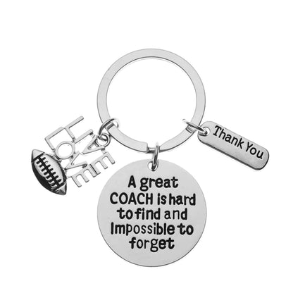 Football Great Coach is Hard to Find Keychain