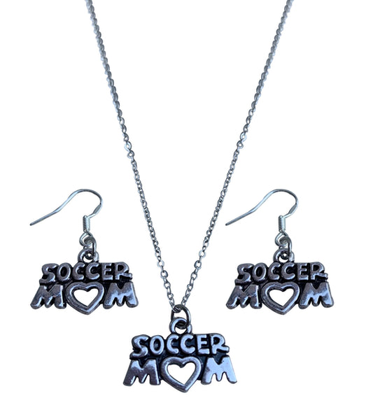 Soccer Mom Necklace & Earrings Set