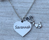 Personalized Engraved Cheer Heart Necklace