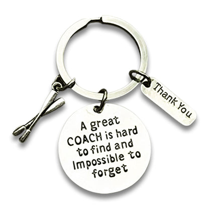 Rowing Crew Coach Gifts, Great Coach is Hard to Find But Impossible to Forget Keychain