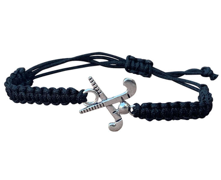 Field Hockey Rope Bracelet in Black Color