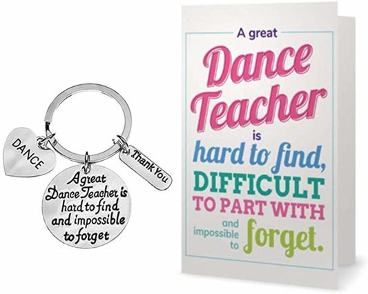 Dance Teacher Keychain & Card Gift Set