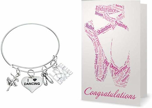 Dance Bangle Bracelet & Card Gift Set