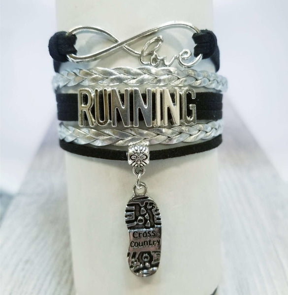 Cross Country Infinity Runner Bracelet