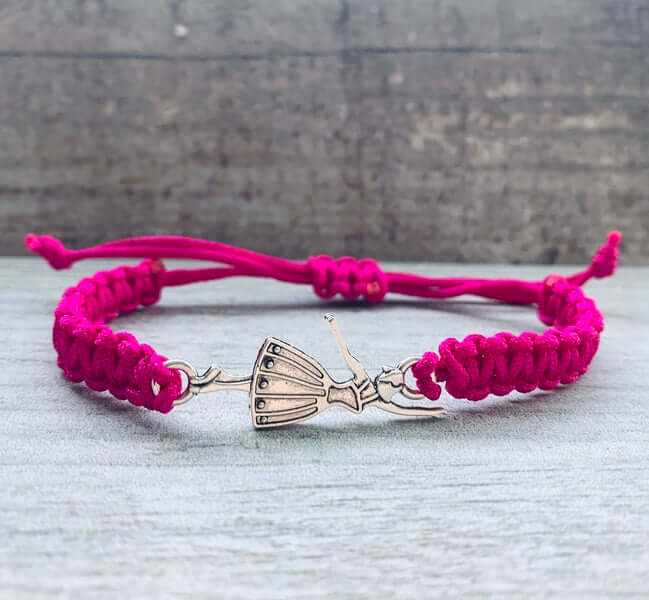 Dance Rope Bracelet in Hot Pink Color