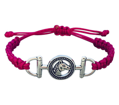 Horse Rope Bracelet in Hot Pink Color