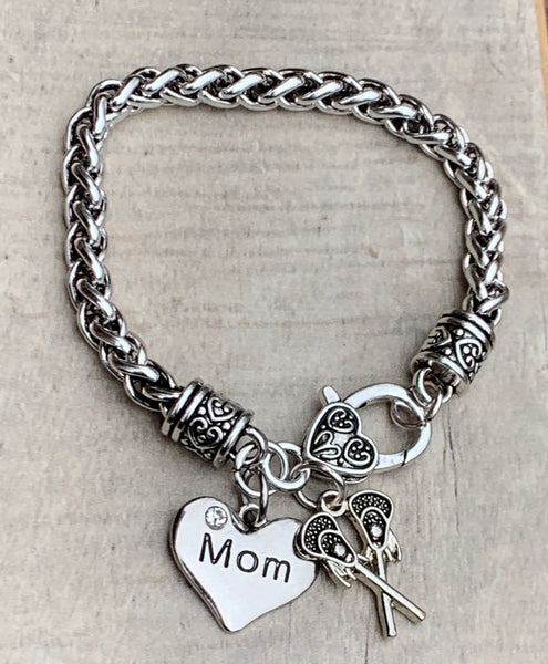 Lacrosse Mom Charm Bracelet