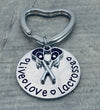 girls Lacrosse Keychain - Live Love Lacrosse