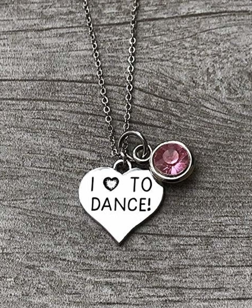 Love to Dance Birthstone Necklace