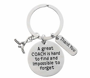 Ice Hockey Coach Keychain - Great Coach is Hard to Find - Different Charms