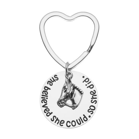 Horse She Believed She Could So She Did Keychain