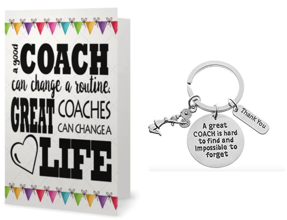Cheer Coach Keychain & Card Gift Set