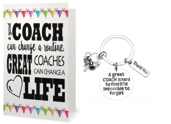 Cheer Coach Keychain & Card Gift Set