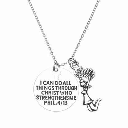 Cheer Necklace - I Can Do All Things Through Christ Who Strengthens