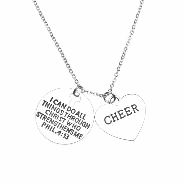 Cheer Necklace - I Can Do All Things Through Christ Who Strengthens