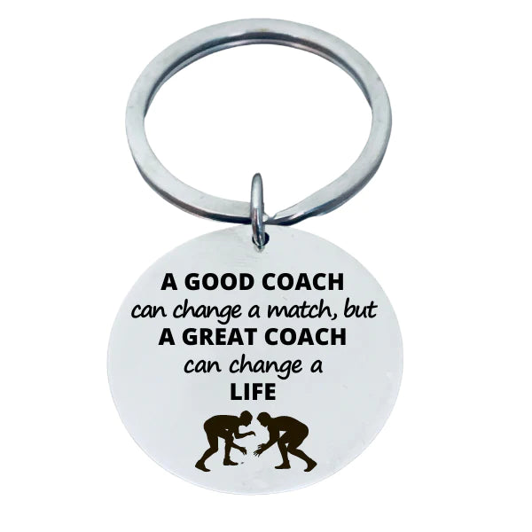 Wrestling Coach Keychain - Great Coach Keychain