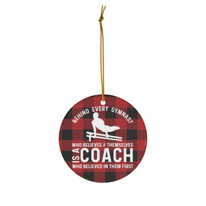 Gymnastic coach ornament