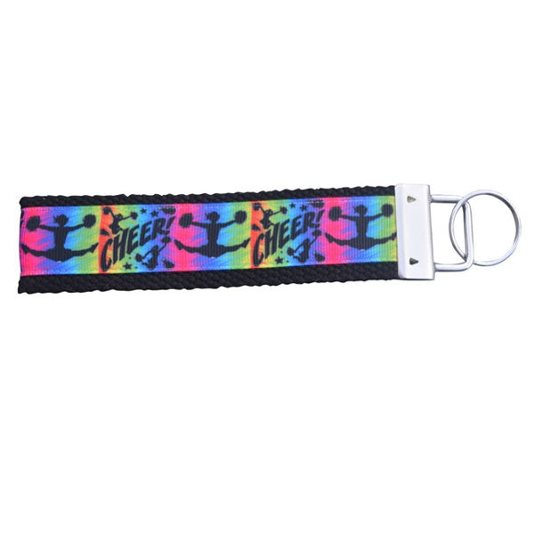 Girls Cheer Wristlet Keychain- Multi Colored - Sportybella