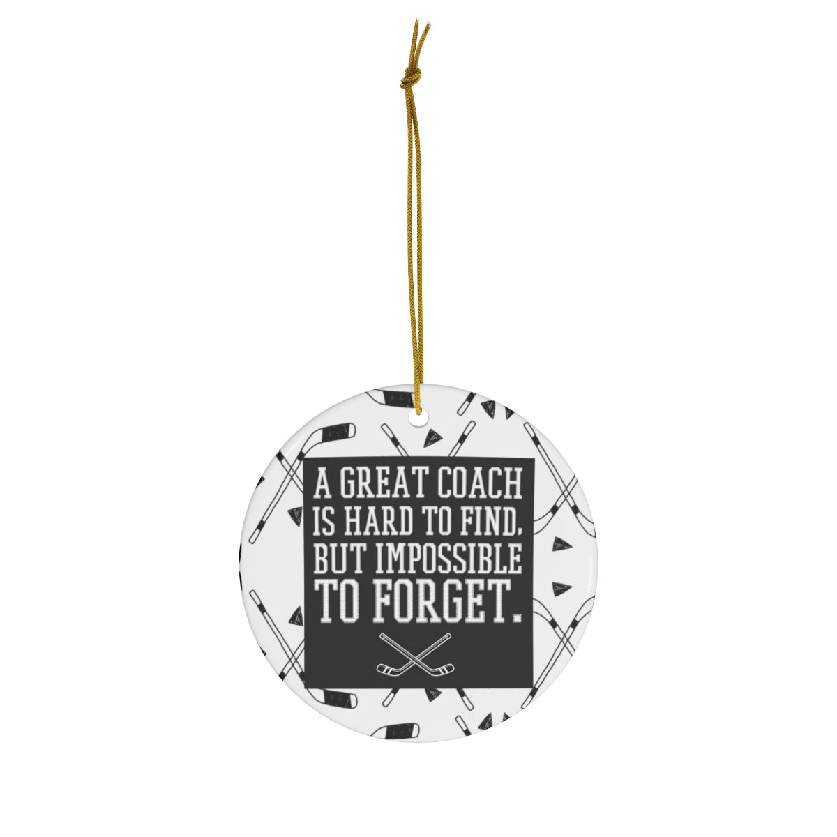 Ice Hockey Coach Christmas Ornament