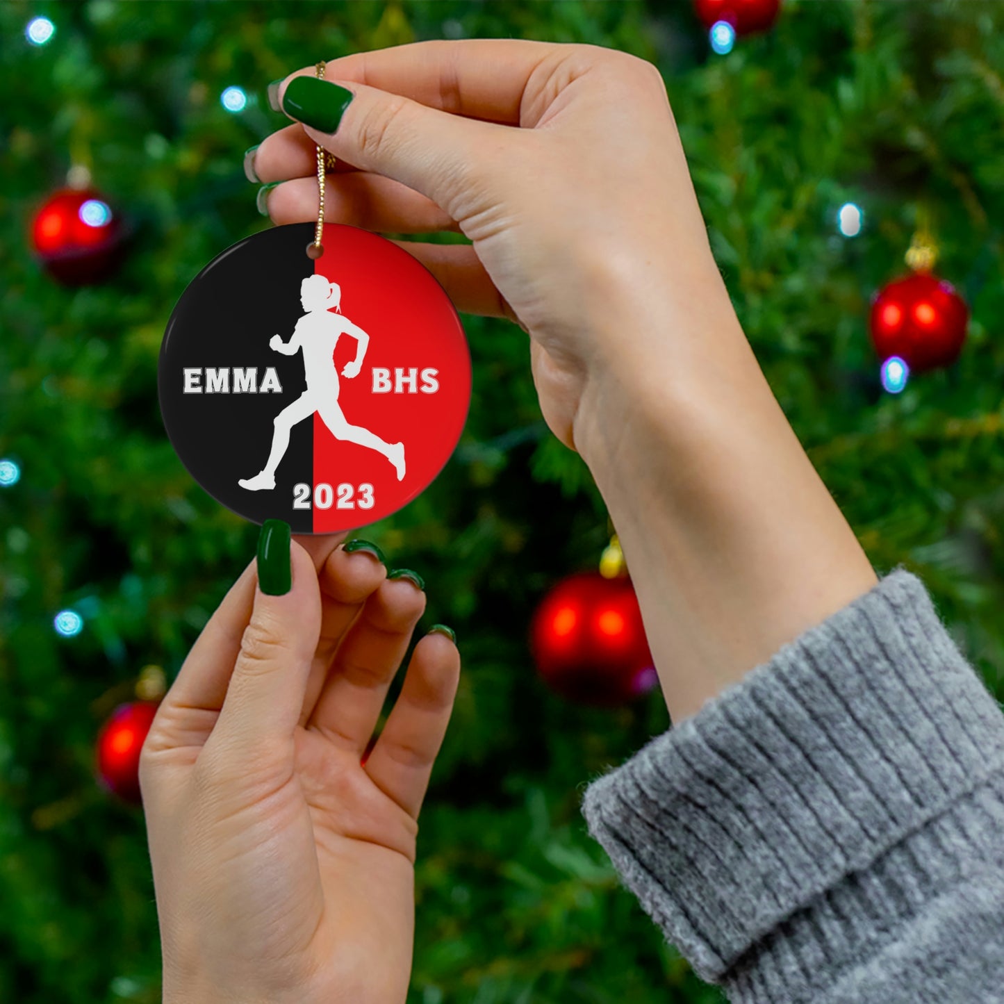 Personalized Runner Christmas Ornament
