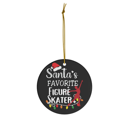 Figure Skating Christmas Ornament, Santa's Favorite Skater