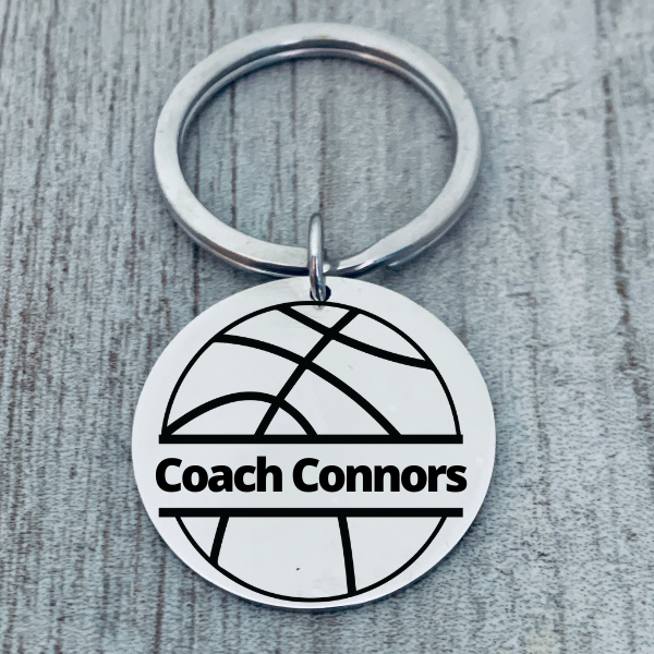 Personalized Basketball Coach Keychain