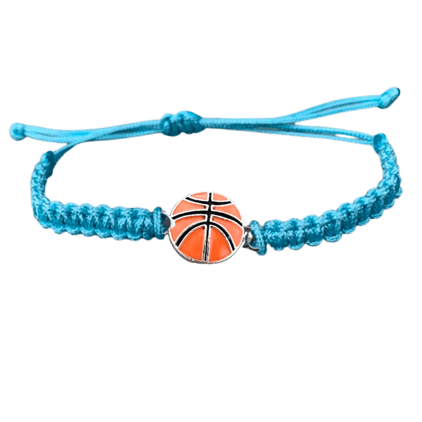 Silver Basketball Rim and Net Bracelet Bangle Basketball 