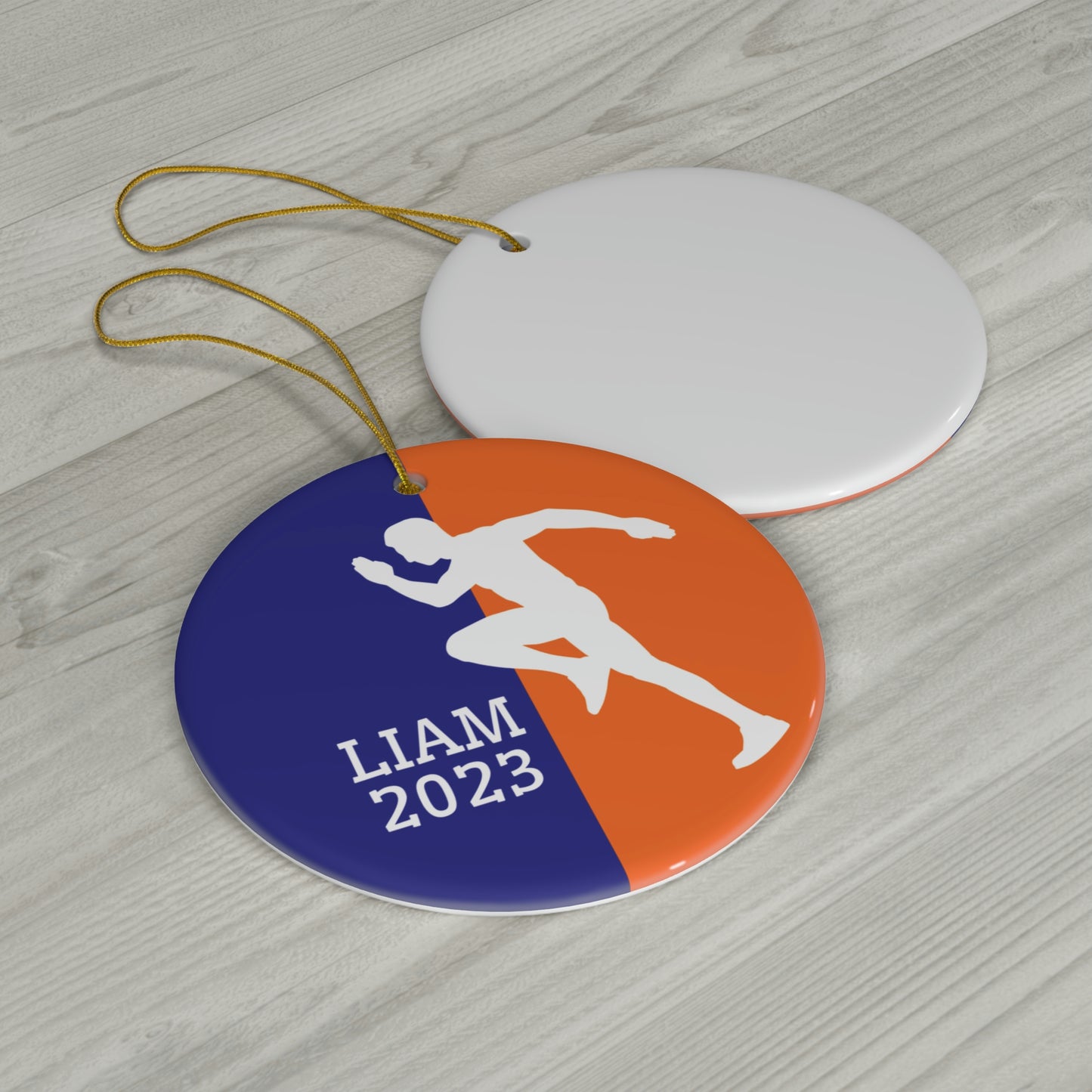 Runner Ornament, 2023 Personalized Runner Christmas Ornament, Ceramic Tree Ornament for Track and Field Players