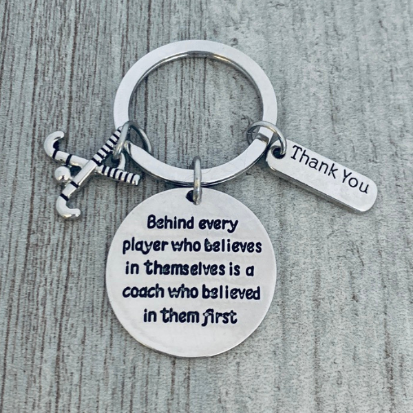 Field Hockey Coach Keychain- Behind Every Player