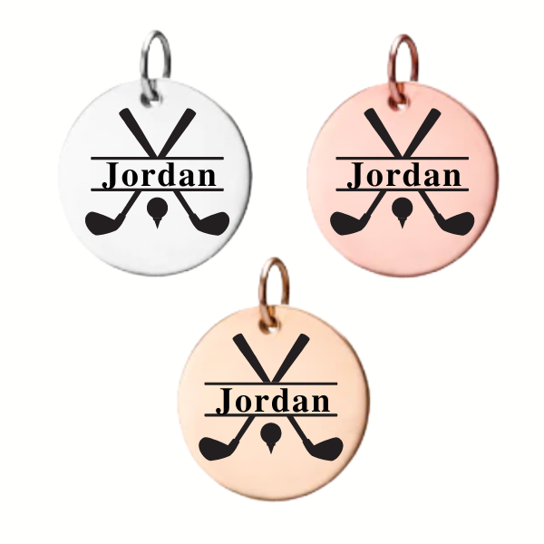 Personalized Golf Engraved Charm