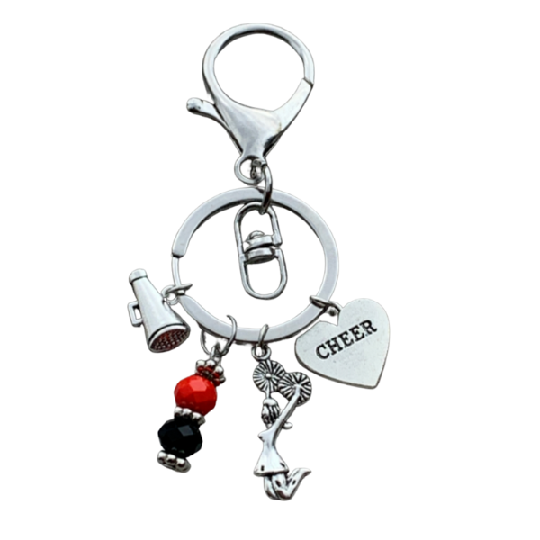 Personalized Cheer Zipper Pull- Beaded Charms