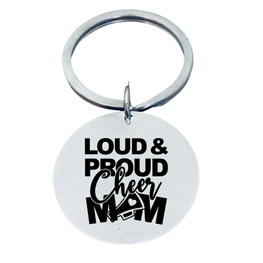 Cheer Mom Keychain - Round Shape - Pick Style