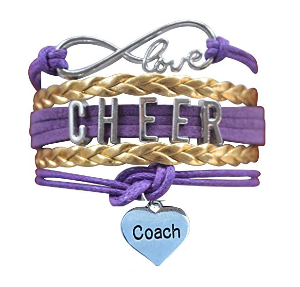 Cheer Coach Infinity Bracelet - Pick Colors & Charms