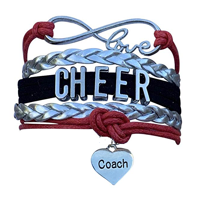 Cheer Coach Infinity Bracelet - Pick Colors & Charms