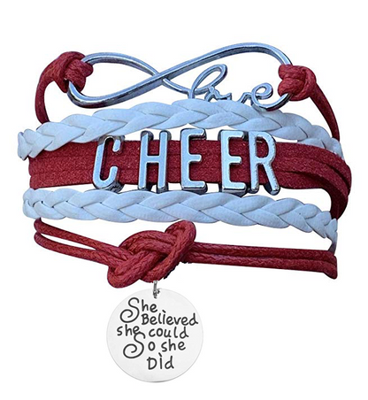 Cheer Bracelet with Inspirational Charms