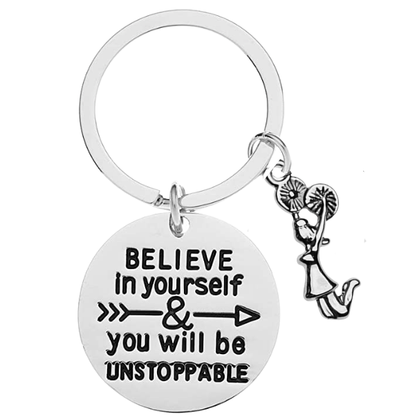 Cheer Keychain - Believe in Yourself - Pick Charm