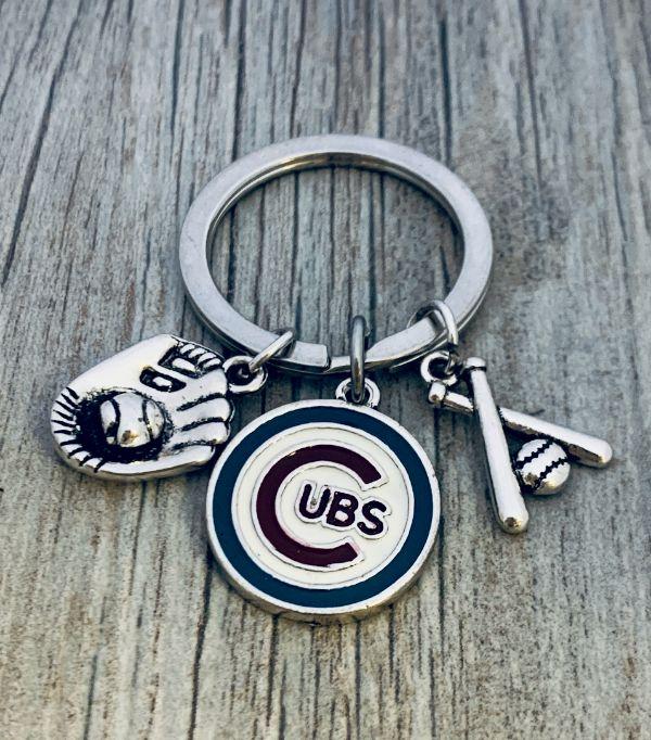 Cubs Baseball Keychain- Pick Sytle