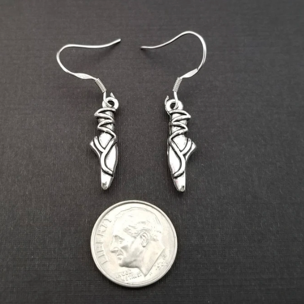 Girls Ballet Pointe Shoe Earrings