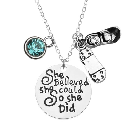 Tap Dance Birthstone Necklace - Choose the Charm