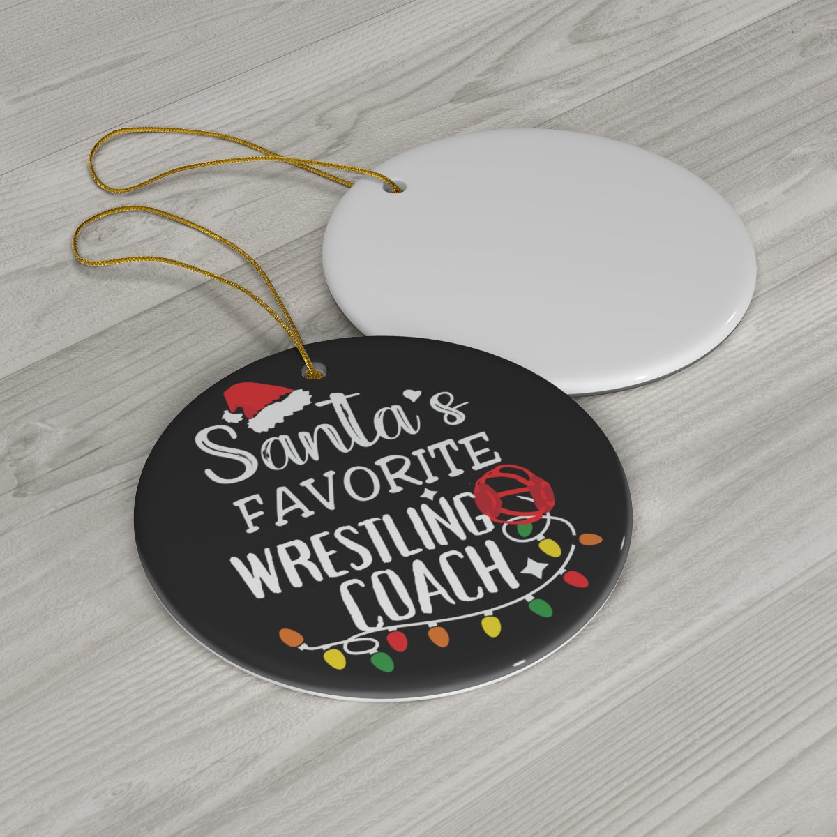 Wrestling Coach Gift, Wrestling Ornament, Santas Favorite Wrestling Coach