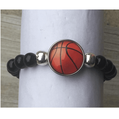 Basketball Interchangeable Snap Charm Bracelet - Sportybella