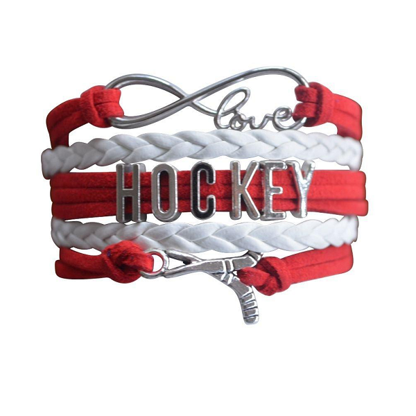 Girls Ice Hockey Infinity Bracelet for Hockey Players - Sportybella