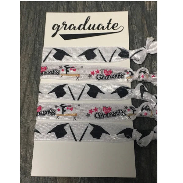 Graduation Gymnastics Hair Ties Set