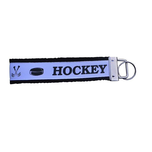 Ice Hockey Wristlet Keychain