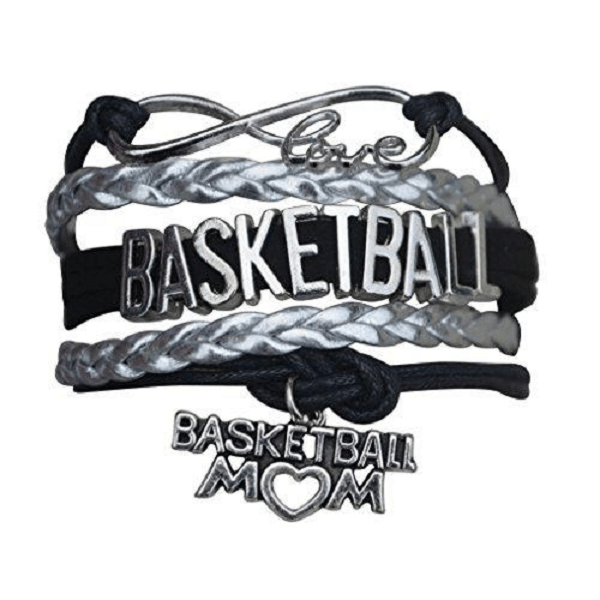 Basketball Mom Bracelet - Black Silver - Sportybella 
