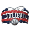 Girls Softball Bracelet - Blue and Red Color
