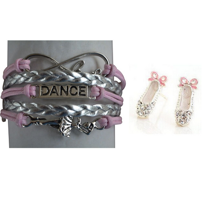 Girls Pink Infinity Dance Jewelry Set - Sportybella
